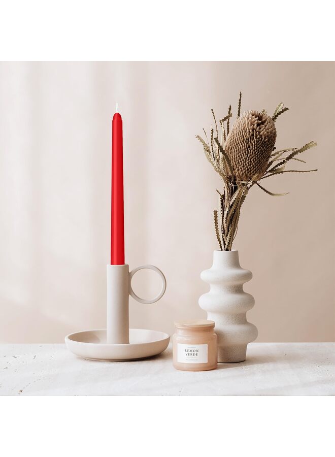 4PCS Taper Candle, Hand-Poured Tall Candle Holders, 10 Inch, Smokeless, for Home, Weddings, Birthday Parties and Home Decor(Red) - Image 3
