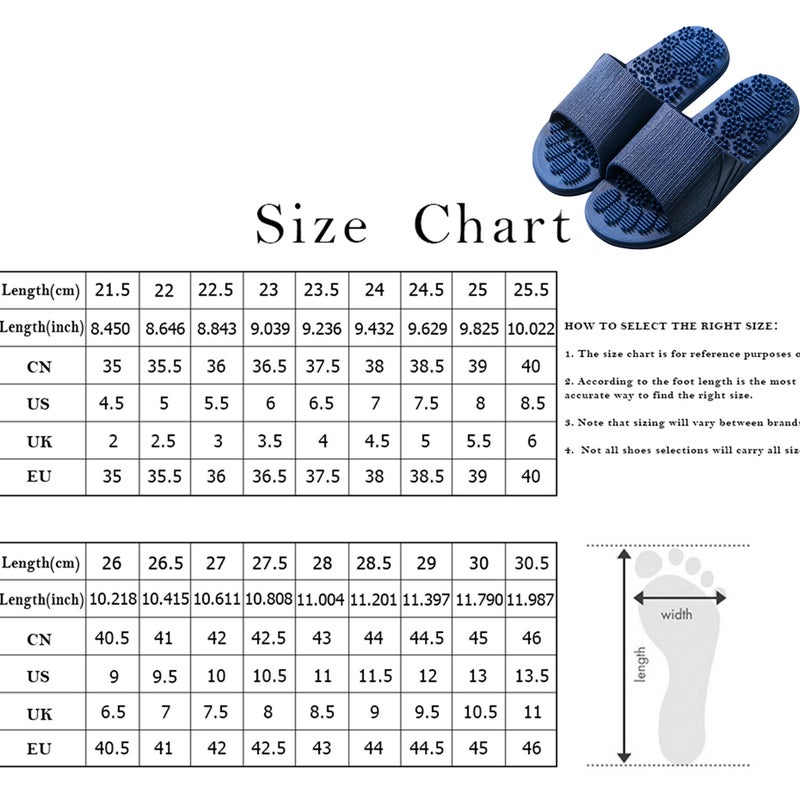 🏠 شبشب حمام ضد الانزلاق بتدليك للاستخدام الداخلي سفر فندق منزل أزرق داكن مقاس 41 - Image 2