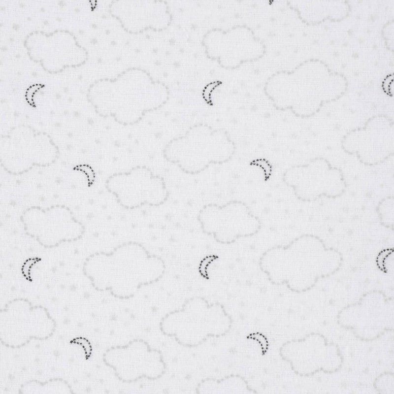 Gerber Gerber Boys and Girls Newborn Infant Baby Toddler Nursery 100% Cotton Flannel Receiving Swaddle Blanket, Clouds Grey, 5-Pack  - Image 3