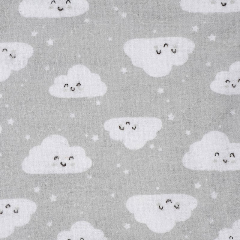 Gerber Gerber Boys and Girls Newborn Infant Baby Toddler Nursery 100% Cotton Flannel Receiving Swaddle Blanket, Clouds Grey, 5-Pack  - Image 2