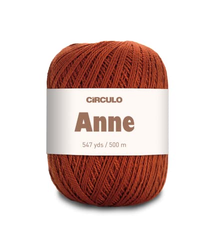 CÃRCULO CIRCULO Anne Yarn for Crocheting Knitting 100 Mercerized Brazilian Virgin Cotton Soft Fingering Weight 547 Yds 519 Oz Color 7529 Terracotta - Image 1