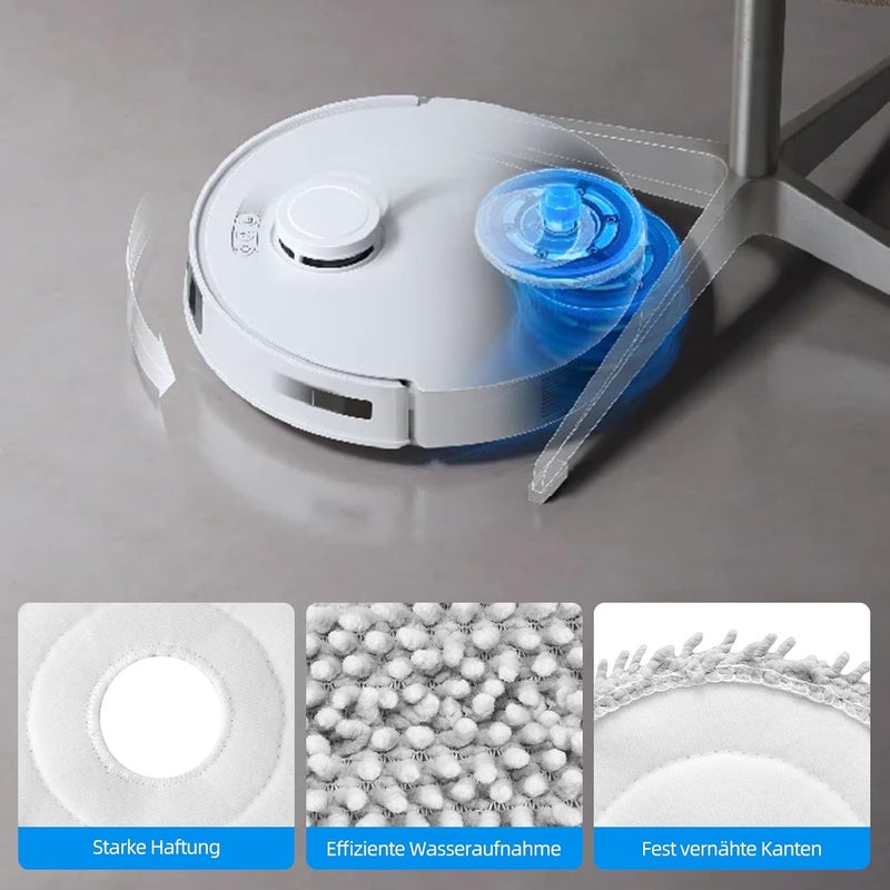 مجموعة إكسسوارات مكونة من 25 قطعة لمكنسات الروبوت ECOVACS Deebot T30 Omni / T30 Pro Omni / T30، قطع غيار: 2 فرشاة رئيسية مضادة للتشابك، 6 وسادات موك، 6 أكياس للغبار، 6 فرشاة جانبية. - Image 4