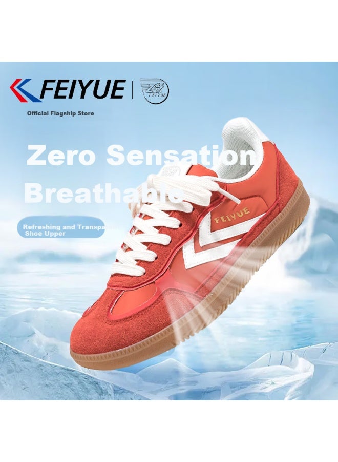 LEAP Feiyue Women's Training Shoes Summer New Breathable Women's Board Shoes Orange 36 - Image 1