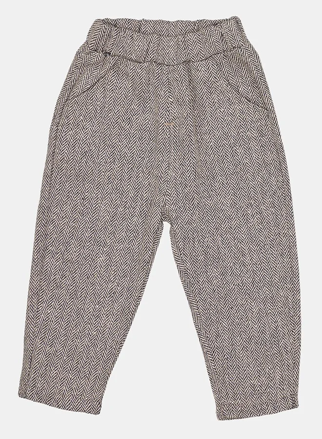 babyqlo Classic Striped Shirt and Tweed Pants with Waistcoat Set