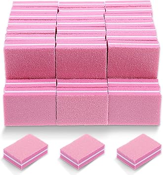 Qianyu Qianyu 50 Pack Mini Nail Buffer Blocks 100180 Grit Nail Sanding Block Professional Sponge Buffing Sanding Block File for Natural Gel Acrylic Nails Manicure Tools Set Salon Home Use - Image 1