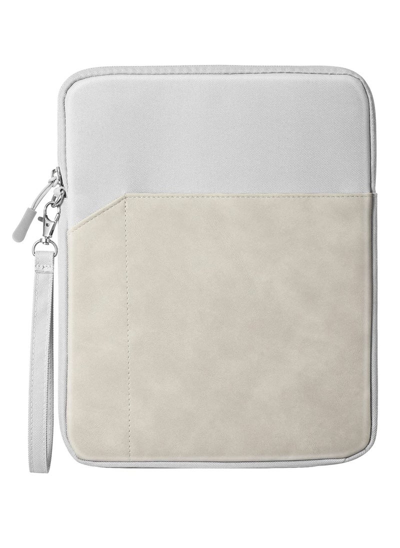 9-11 Inch Tablet Sleeve Bag Carrying Case for iPad Pro 11 2021-2018, Air 5/4 10.9, 10.2, Galaxy Tab A8 10.5, Tab S8 11", Surface Go 2, 1, Protective with Pocket Light Gray  - Image 3