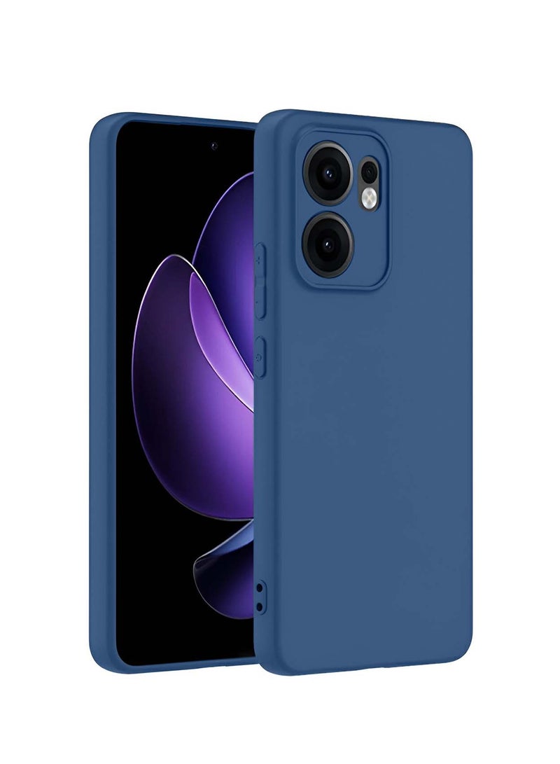 Wtech Oppo Reno13 F 4G/5G 2025 Premium Soft Liquid Silicone Case Cover - Navy Blue - Image 1