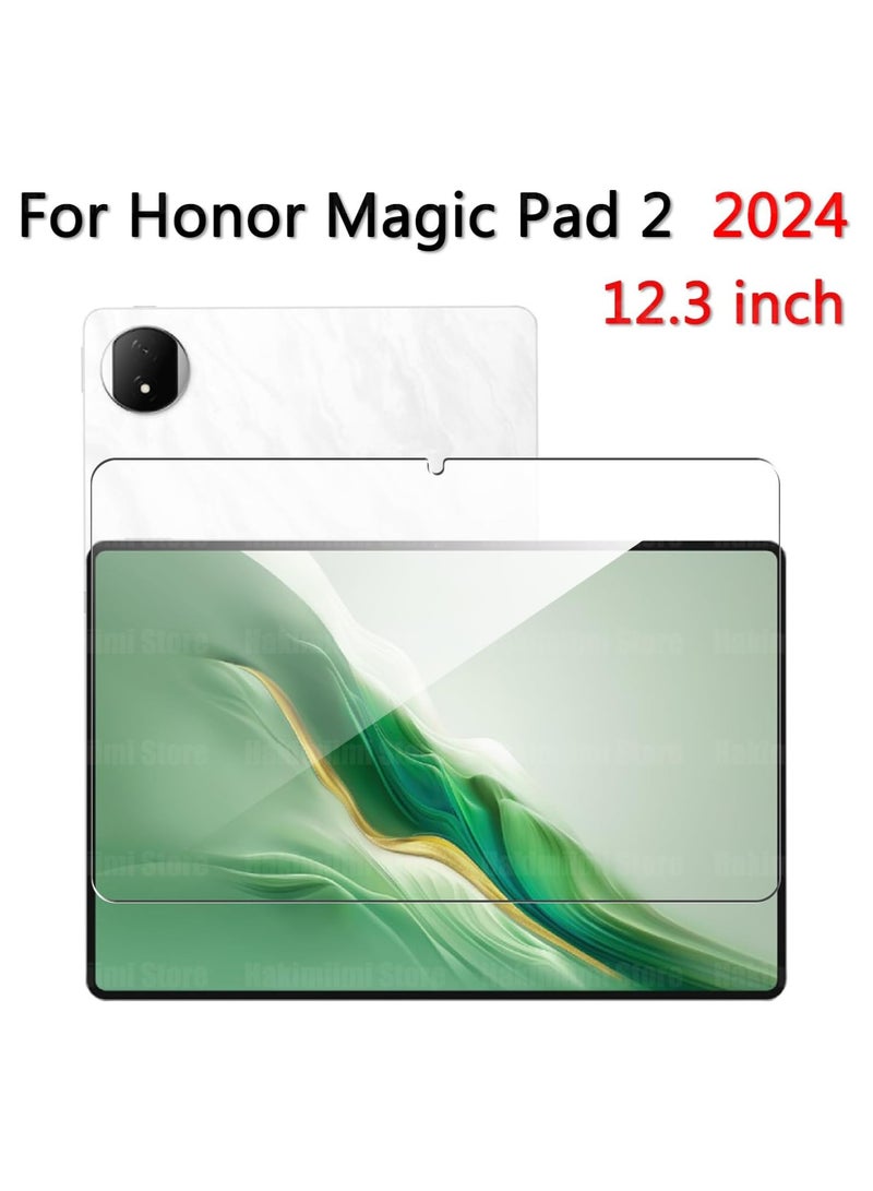 عام 2 قطع متوافق مع الشرف ماجيك باد 2 2024 (12.3 بوصة) الزجاج المقسى مقاومة للخدش هد مكافحة كامل واقي للشاشة ل الشرف ماجيك الوسادة 2 12.3 - Image 2