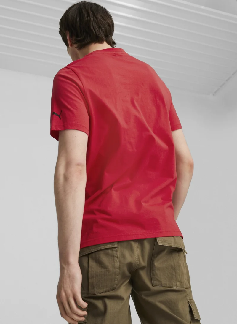 سكوديريا فيراري تي شيرت Puma Scuderia Ferrari Race Tonal Big Shield للرجال لرياضة السيارات