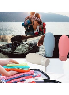 Bukela 3 Pcs Travel Bottles Set,60ML Travel Bottles & Containers,Small Mini Empty Plastic Squeeze Bottles for Travel Toiletries,Shampoo and Conditioner with Storage Bag  - Image 3