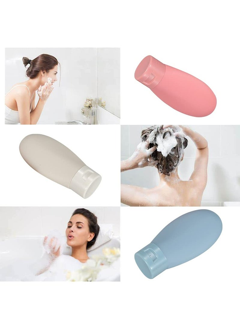 Bukela - 3 Pcs Travel Bottles Set,60ML Travel Bottles & Containers,Small Mini Empty Plastic Squeeze Bottles for Travel Toiletries,Shampoo and Conditioner with Storage Bag - Image 1