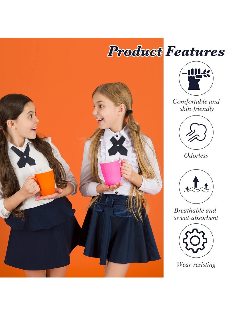 KASTWAVE 2 Pack French Girls Uniform Tie, Cross Tie for Girls Adjustable Neck Tie School Uniform for Girl Cross Neck Tie Girl Neck Tie - Image 4