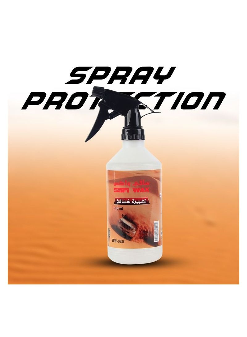 Safi WAX Premium Car Spray Wax & Polish Protector 500ml, Car Paint Protection Spray, Vehicle Exterior Shine Spray, Quick Detailer Wax Coating for Cars, Bikes & Automotive Surfaces, Water Repellent Finish, Paint Protection Solution, Gloss Enhancer, Easy Application Car Care Cleaner - Image 4