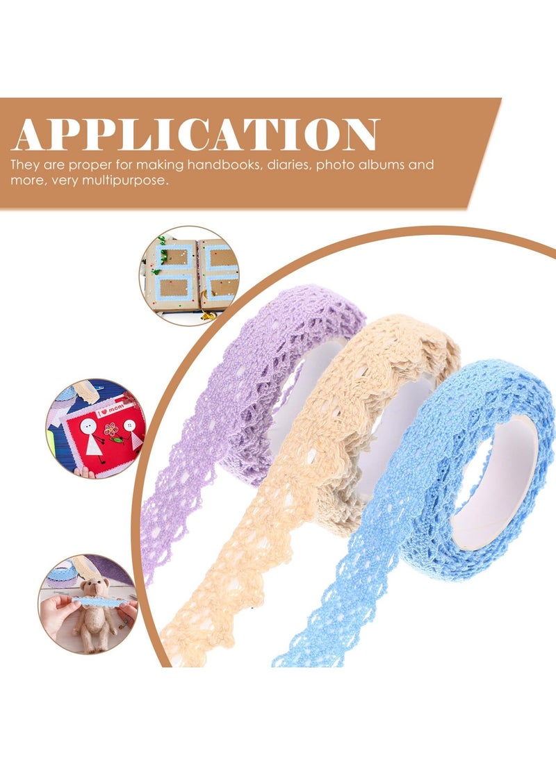 Lace Washi Tape Stickers Set for DIY Crafts and Scrapbooking, Decorative Rolls for Gift Wrapping, Card Making, Macrame Decor, Ideal for Art Projects - Image 2