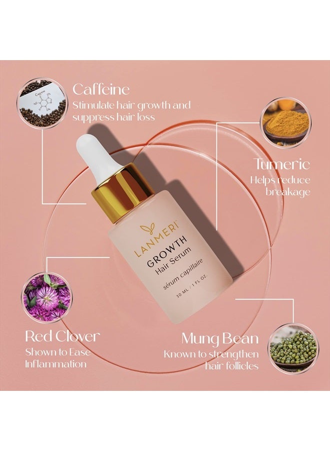 Lanmeri Vegan Hair Growth Serum - Natural Hair Regrowth and Hair Loss Treatments for Women & Men - Scalp Serum for Thinning Hair and Hair Loss - Fuller-looking, Thicker and Healthier Hair in 90 Days, - Image 3