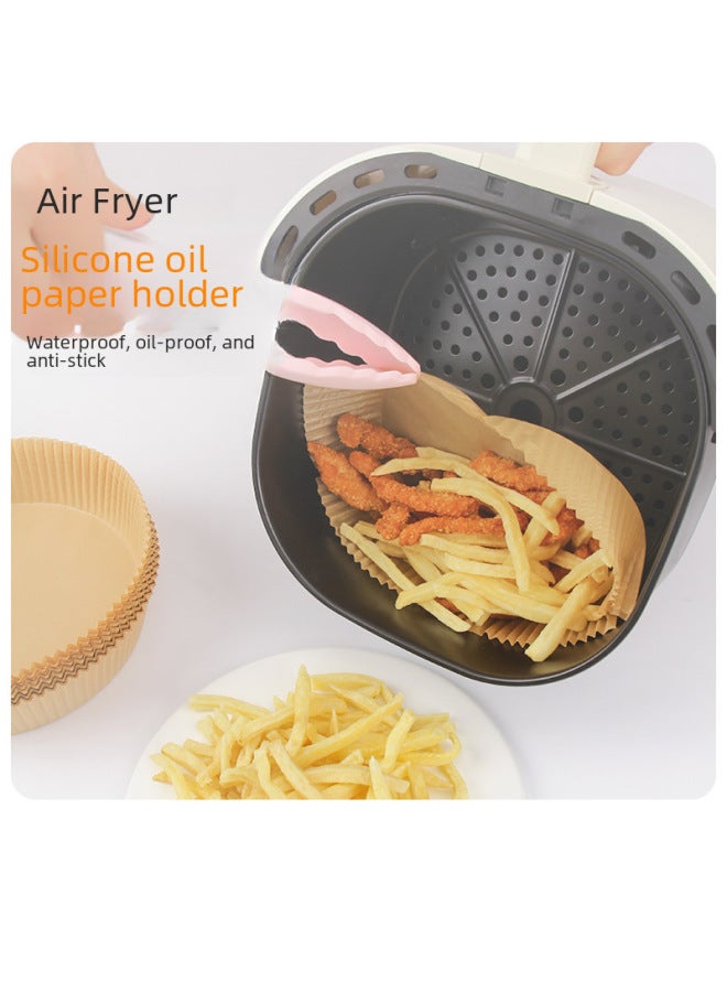 Air Fryer Special Use Oil Absorbing Paper BBQ Baking Silicone Paper Round Food Baking Paper Household Wholesale-Specifications:Round 50 Piece Bag 16cm