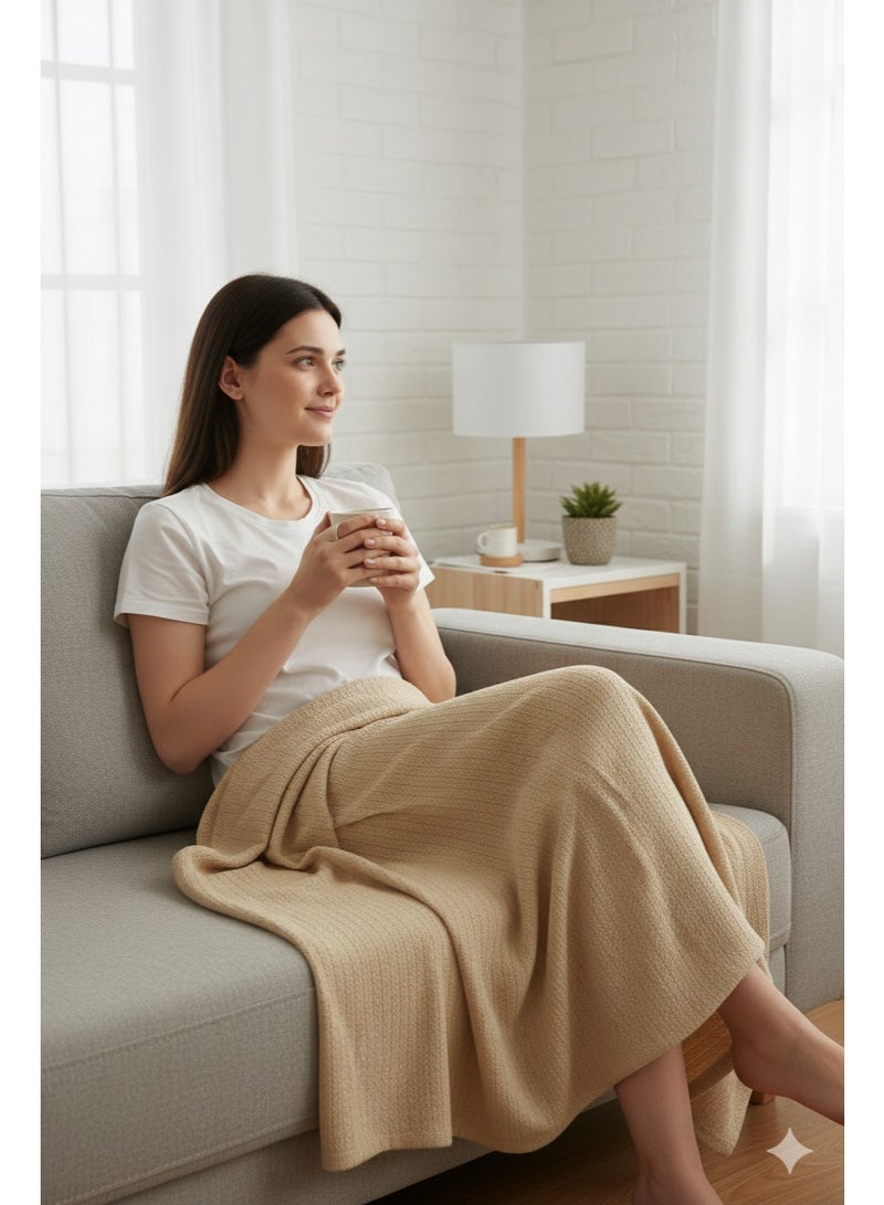 Nile Weave Elegant Egyptian Cotton Orchid Throw Blanket – ultra-soft, lightweight, and beautifully crafted. Enjoy luxurious comfort, breathable warmth, and timeless sophistication in any room. - Image 4