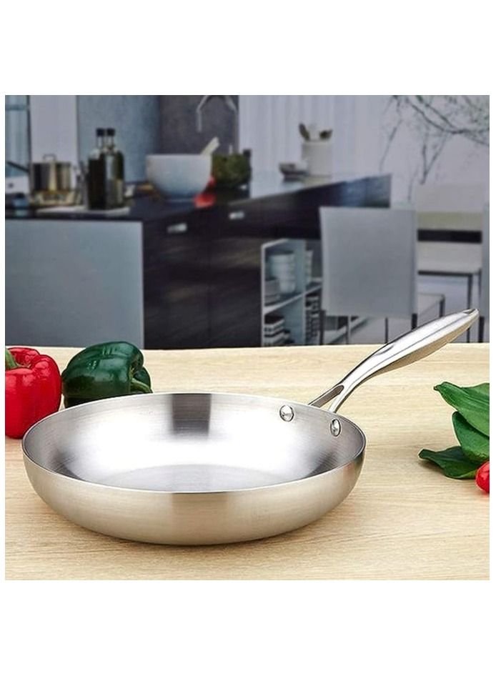 A Healthy Stainless Steel Frypan Rust Resistant With 3 Layers Suitable For all Types Of Oven Soves - Image 4