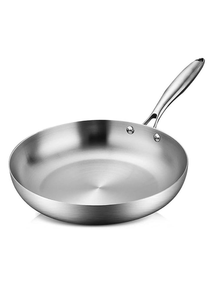 A Healthy Stainless Steel Frypan Rust Resistant With 3 Layers Suitable For all Types Of Oven Soves - Image 1