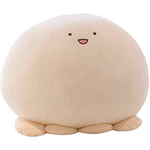 REFAHB 9 inch Cute Octopus Plush Stuffed Animal Body Pillow Fat Cartoon Cylindrical Body Pillows for Kids, Super Soft Hugging Toy Gifts for Bedding, Kids Sleeping Nap Kawaii Pillow, Whiteoctopus - Image 3