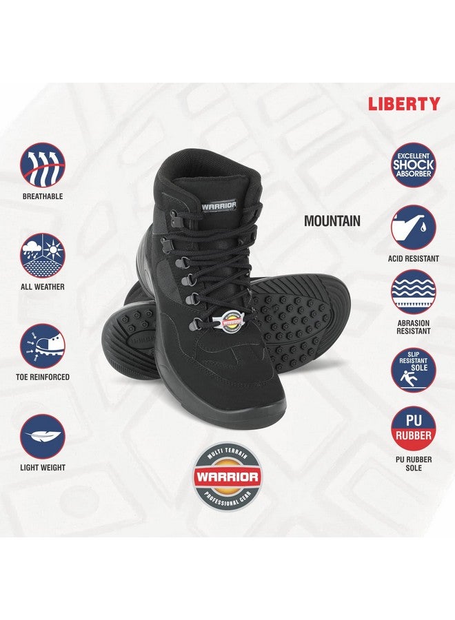 Liberty Warrior Mountain Trekking Boots for Men, Light Weight, Black, Size-6UK-11UK - Image 2