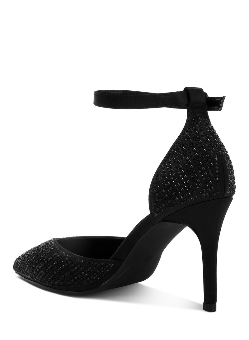 London Rag Stiletto Sandals in Black  - Image 3