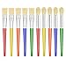 anezus 10Pcs Paint Brushes for Kids Anezus Kids Paint Brushes Toddler Large Chubby Brushes Round and Flat Preschool Painting Brushes for Washable Paint Acrylic Paint - Image 2