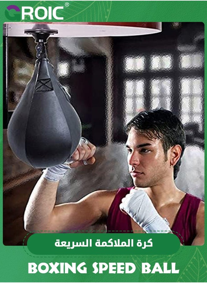 GROIC Boxing Speed Bags,Boxing Training package,Hanging Speed Punching Ball, Heavy Duty Hanging Swivel Punch for Boxing MMA Muay Thai Martial UFC Fitness Fighting Sport Training  - Image 4