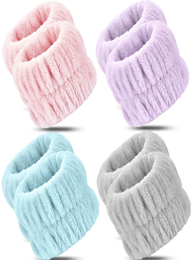 Darfukei Wrist Bands for Washing Face, 8pcs Spa Face Washing Wristbands, Microfiber Arm Wrist Towels, Absorbent Wash Wristbands for Woman Men, Prevent Water from Spilling Down Your Arms - Image 1