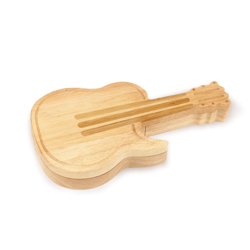 PICNIC TIME TOSCANA - a Picnic Time brand Guitar Cheese Board & Knife Set, Novelty Charcuterie Board Set with Cheese Knifes, Cheese Boards Charcuterie Boards, Serving Platter, (Bamboo)  - Image 3