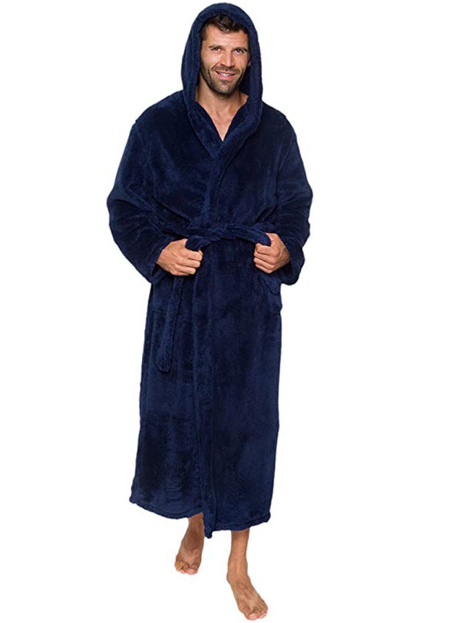 Fashion Group Long Men`S Fur Robe Suitable For Winter 