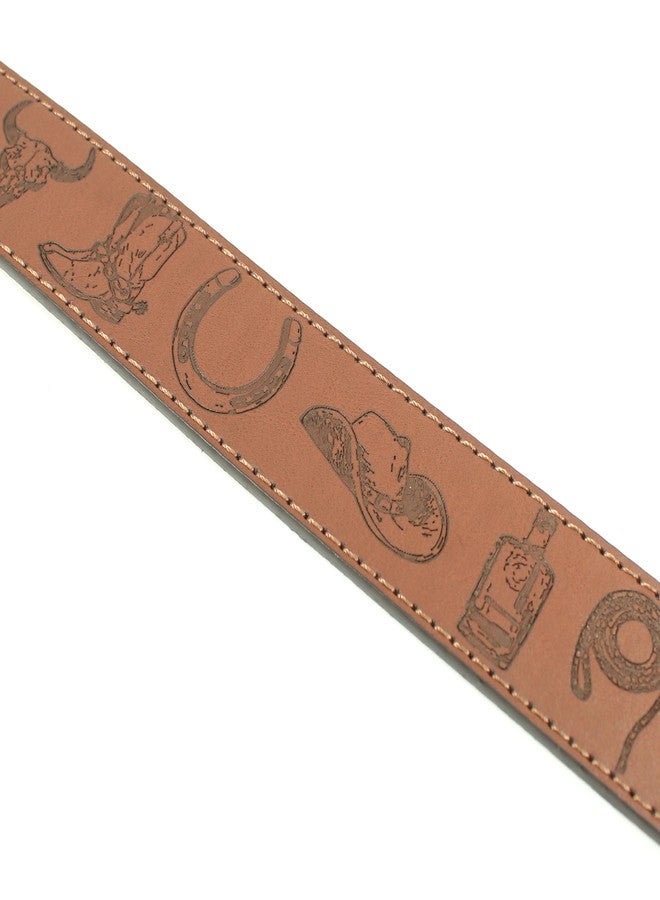 BC Belts Western Cowboy Supplies Leather Belt Strap Without Buckle 1.5" Wide with Snaps (Brown-M) - Image 4