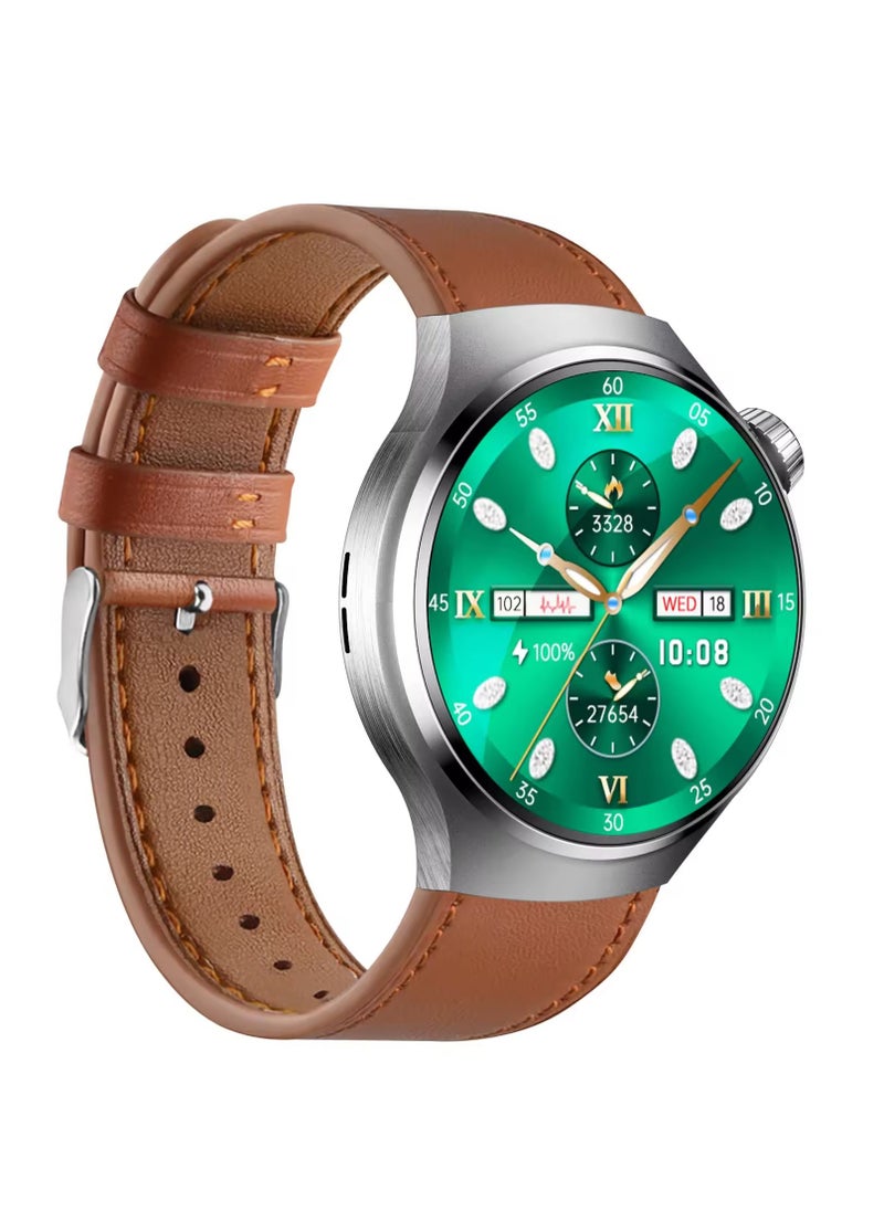 FereFit - Smart watch WISME-1 with Bluetooth calling function (answer/make calls), fitness tracking watch with sleep monitoring function, suitable for iPhone/Android, IP68 waterproof Curved Glass -Silver - Image 1