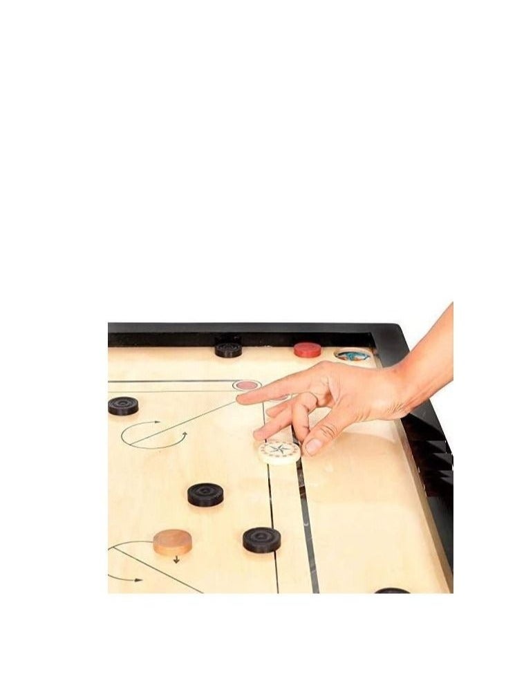 Quantum Bay Carrom Board – Smooth Playing Surface, Wooden Frame Indoor Game for Family Fun, Kids & Adults  - Image 3
