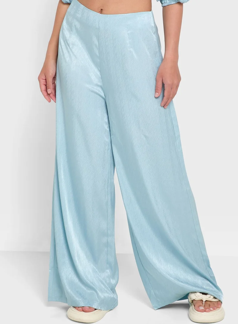 Ginger Wrap Tie Blouse And Pant Set