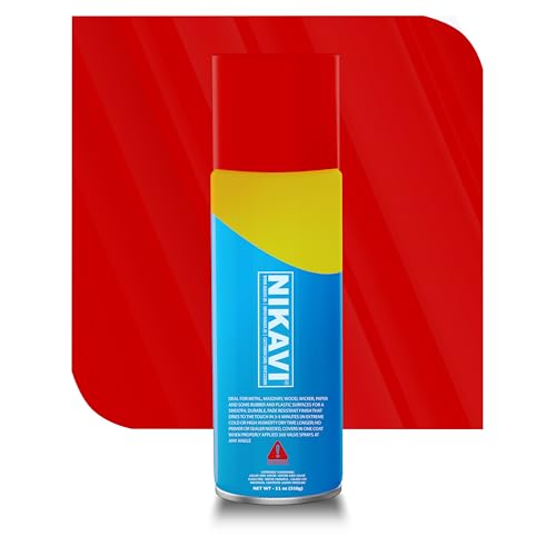 NIKAVI SP16 Automotive Rust Paint | Suzuki Red Spray Can | Multi-Surface DIY Spray Paint | Quick Drying Gloss Finish for Bikes, Cars, Metal, Wooden Furniture, Plastic & Walls - 400ML - Suzuki Red - Image 1