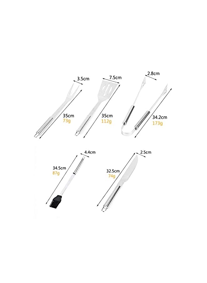 vesus Portable Bbq Grill Tool Set Stainless Steel Barbecue Grilling Accessories Utensils Camping Outdoor Cooking Tool - Image 3
