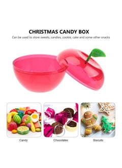 FOMIYES FOMIYES 12pcs Christmas Apples Shaped Candy Box Plastic Bobbing Apples Filled Bobbing Apples Containers Decorative Fruit Candy Box for Party Wedding Decorations Party Supplies Favors  - Image 3