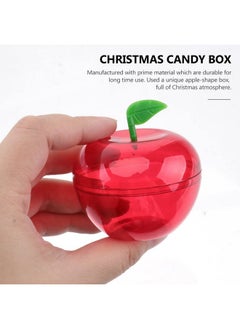 FOMIYES FOMIYES 12pcs Christmas Apples Shaped Candy Box Plastic Bobbing Apples Filled Bobbing Apples Containers Decorative Fruit Candy Box for Party Wedding Decorations Party Supplies Favors  - Image 4