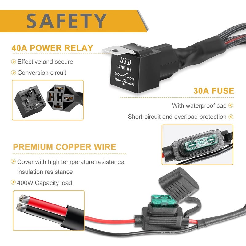Rfroad Lighting 2 Lead Wiring Harness Kit - Image 4