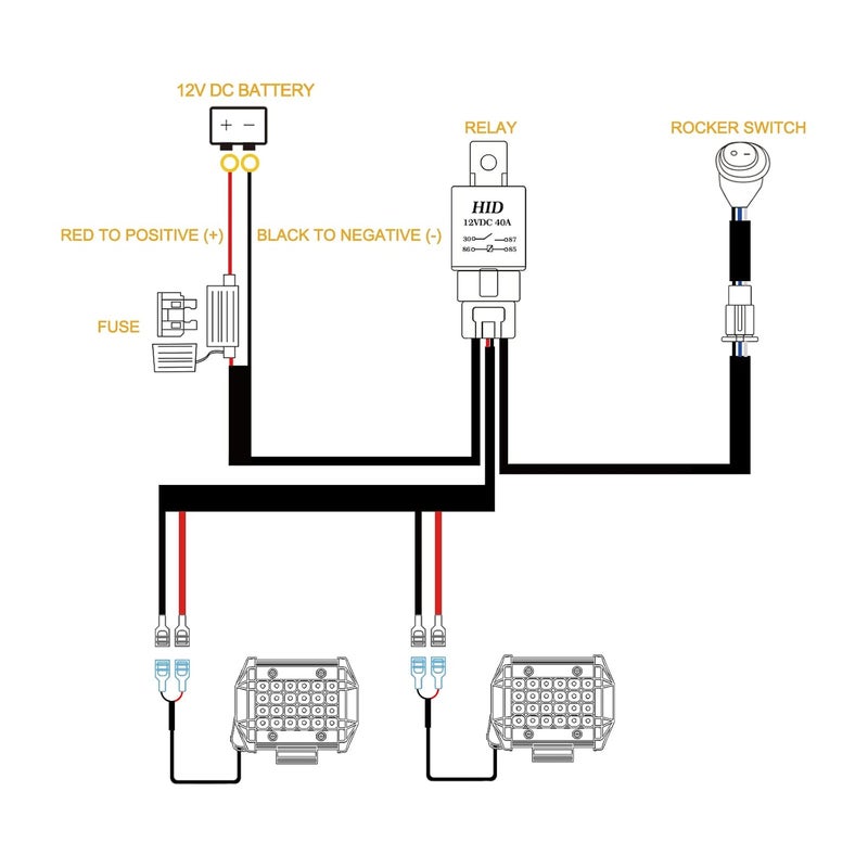 Rfroad Lighting 2 Lead Wiring Harness Kit - Image 2