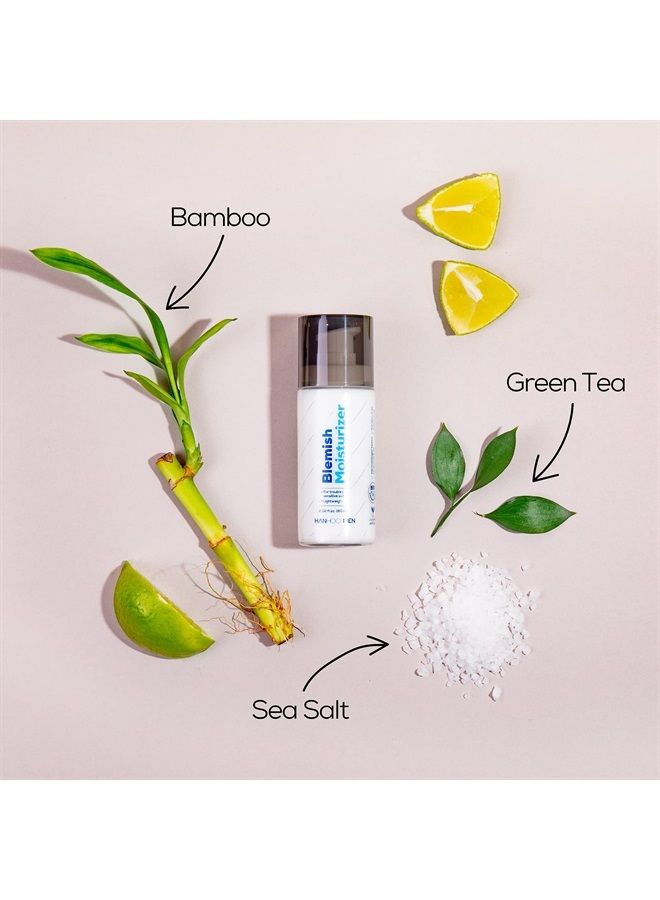 Men Blemish Moisturizer | Daily Face Moisturizer | Lightweight, Fast-absorbing Face Lotion with Bamboo, Hyaluronic Acid, and Zinc | Hydrates and Soothes Post-Shave Irritation | 2.02 fl oz