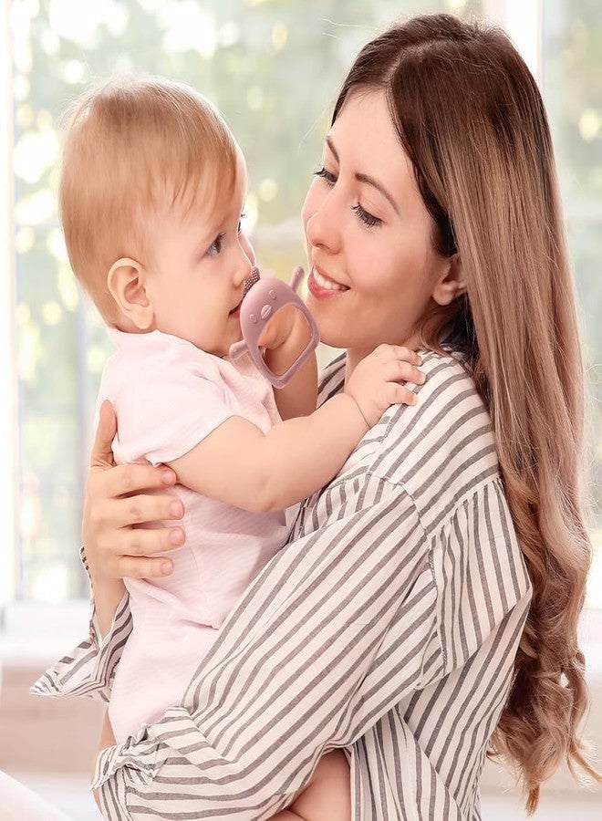 RECLUSE Baby Teething Toys, Teethers for Babies 3-6 Months, BPA Free Baby ChewToys (Peach Teether) - Image 5