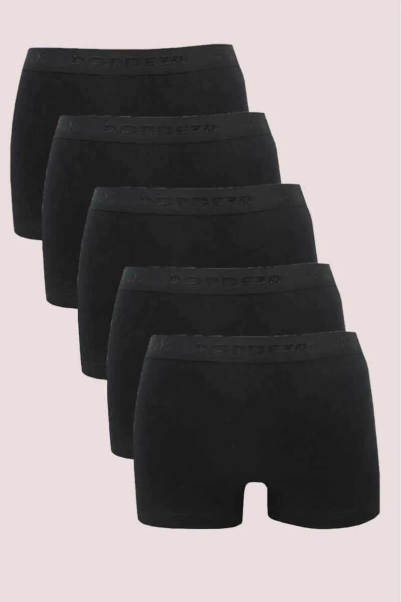 Mood Agenda Women's 5-Piece Cotton Boxer Panties Women's Boxer
