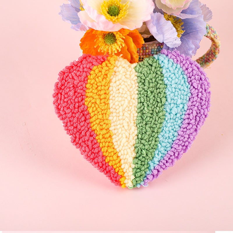Russian Wool Poke Embroidered Coaster Diy Handmade Wedding Happy Word Beginner Children'S Couple Decompression Kit - Image 5
