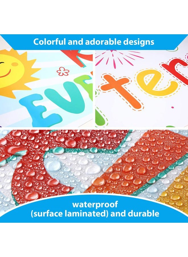 Clabby 2 Pieces Rainbow Classroom Decoration Bulletin Board Borders Motivational Classroom Banner Poster Kindness Matters School Banner with 40 Glue Points for Elementary Middle School Wall (Light Color) - Image 3