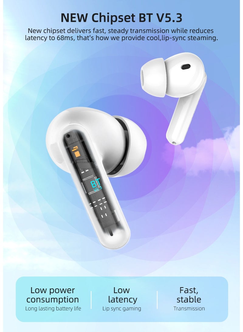 JBLTM Wireless Bluetooth in-ear headphones, Bluetooth 5.3, waterproof headphones, charging case with microphone and LED display, portable travel office, suitable for Android/iOS, black  - Image 2