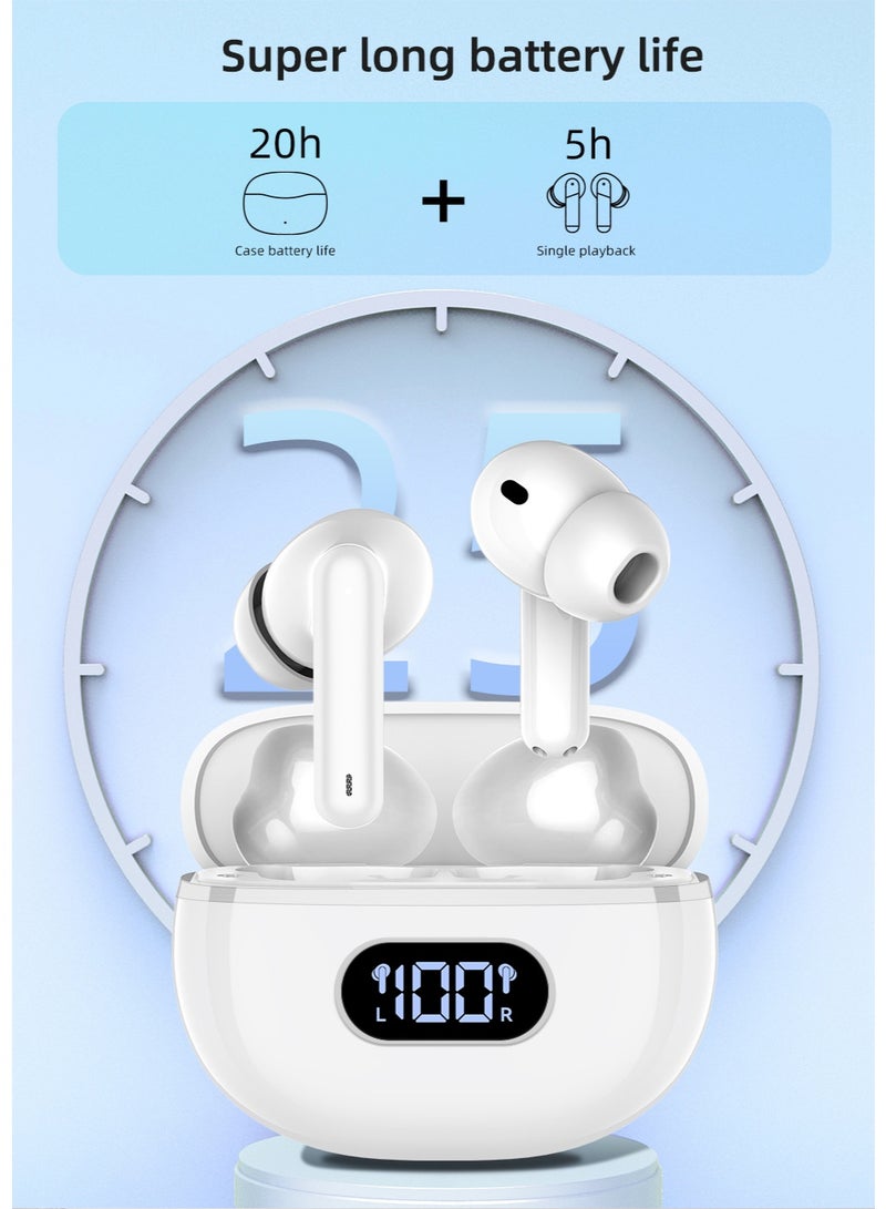 JBLTM Wireless Bluetooth in-ear headphones, Bluetooth 5.3, waterproof headphones, charging case with microphone and LED display, portable travel office, suitable for Android/iOS, black  - Image 3