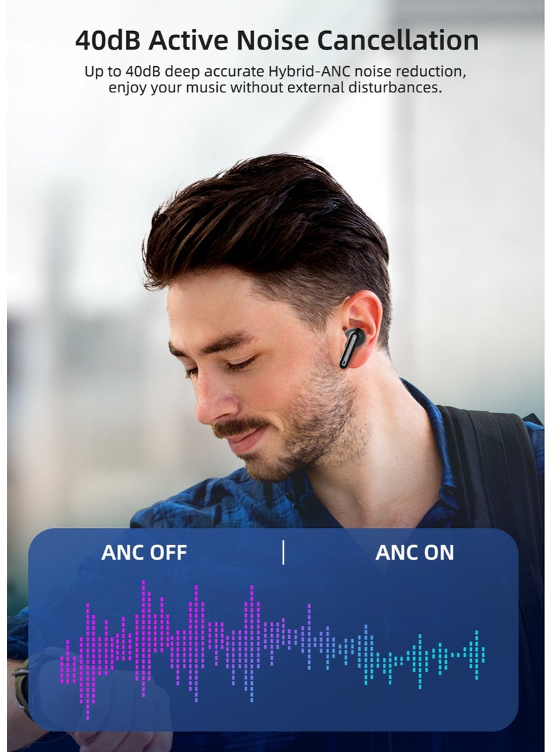 JBLTM Wireless Bluetooth in-ear headphones, Bluetooth 5.3, waterproof headphones, charging case with microphone and LED display, portable travel office, suitable for Android/iOS, black  - Image 5