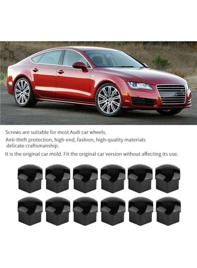 400pcs 17mm Black Nut Car Wheel Hub Screw Protection Antitheft Cover Caps - Image 5